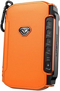 VAULTEK LifePod X Micro Weatherproof Electronic Lockbox Secure Travel Case Rugged Mini Portable Case with Backlit Keypad (Rush Orange)