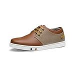 Bruno Marc Men's Fashion Sneakers Canvas Casual Lace-Up Shoes NY-03 Tan Size 6.5 M US