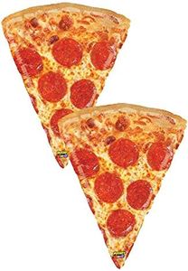 Set of 2 Jumbo 34 Realistic Pepperoni Pizza Slice Party Balloons