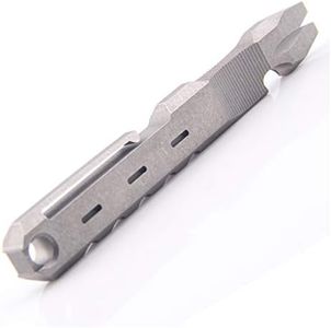 Titanium Pry Bar Crowbar Nail Puller Outdoor Survival With Pocket Clip Large Heavy Duty Lever EDC Multi-Function Tool by Hamans (Grey)