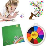 Funny Finger Painting Kit and Book,12 Color Washable Finger Drawing for Toddlers Non-Toxic Children's Paints Painting Supplies for Drawing finger painting for toddlers 1-3