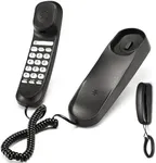 Corded Phone, Landline Phone for Home, Mini Phone Use HD Call IC Chip, Used in Hotel/Office/Bank Call Center (Black)