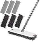 MASTERTOP Brush Set, Sweeping Broom with Stainless Steel Handle, Broom Set for Cleaning Home Office