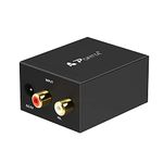 Portta Audio Converter Analog R/L RCA to Digital Coax/ Toslink Audio Converter Support 2 channel Stereo LPCM CH2.0 without Decode Function for PS3 XBox HD DVD PS4 Sky HD Plasma Blu-ray Home Cinema Systems AV Amps