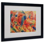 Trademark Fine Art The City Rises 1911 Artwork by Umberto Boccioni, Black Frame, 16 by 20-Inch