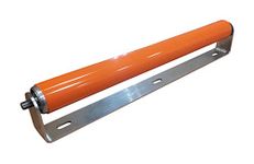 Ultimation Polyurethane Coated Roller with Bracket -Industrial Grade Conveyor Roller for Smooth Material Handling- Durable Construction- 1.9" Diameter Roller- 21″ Between Frame, 20-17/32″ Tube Length