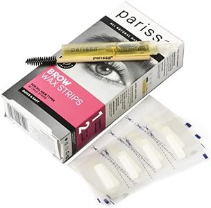 Parissa Eyebrow 32 Biodegradable Wax Strips Kit for At-Home Hair Removal with Ready-to-Use Mini Wax Strips for All Hair Types, Pink (PW-ST10)