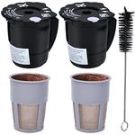 Universal Reusable Coffee Filter Compatible with Keurig My K Cup 2.0 K300 K250 K350 K375 K400 K450 K475 Coffee Makers with Extra Filter Pod Cleaning Brush