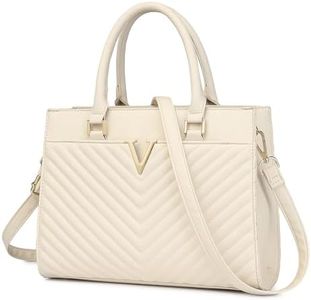 Miss Lulu LT2357 BG, Borsa con Manico Superiore Donna, Beige, L30W14H24