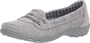 Skechers Women's Breathe Easy-Good Influence Sneaker, Grey, 9