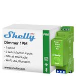 Shelly Pro Dimmer 1PM | Wi-Fi & LAN 1-Channel Smart Dimmer with Power Metering | Home Automation | DIN Rail | Compatible with Alexa & Google Home | iOS Android App | No Hub Required
