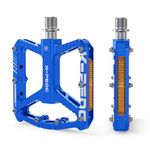 K PEDC Mountain Bike Pedals MTB Pedals,Bicycle Pedals with Reflectors,Aluminum 9/16" 3 Sealed Bearing Lightweight Platform for Mountain Bike, BMX, Road Bike Pedals