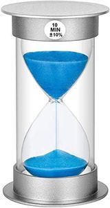 SuLiao Sand Timer 10 Minute Hourglass Timer, Plastic Clock Minutes, Large Watch Min, Hour Glass Sandglass for Kids, Games, Classroom, Decoration, Toothbrush (10 Blue Sand)