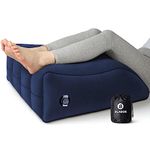 BLABOK Inflatable Leg Elevation Pillow for Sleeping | Leg Wedge Pillow for Adults | Leg Support Pillow for Bed | Rest for Back, Hip and Knee Pain Relief, Foot and Ankle Injury and Recovery Wedge