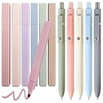 Highlighters and Gel Pens Set with 6pcs Aesthetic Pastel highlighter markers and 5pcs Cute Black Ink Gel Pens Retractable for School Office Supplies Writing Drawing Bible Marker Journaling