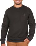 The American Outdoorsman Sherpa Lined Crewneck - Long Sleeve Sherpa Pullover Men's Long Sleeve Shirt - Winter Pullover (Black, X-Large)