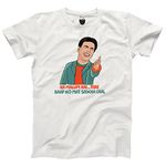 Dadhiwala Unisex T-shirt | Baap Ko Mat Sikha | Hera Pheri Bollywood Movie |100% cotton | T-shirt for Men & Women (XX-Large, White)