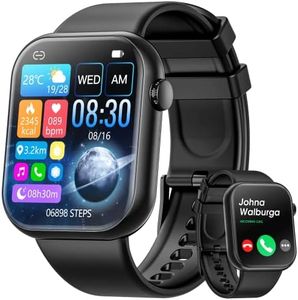 Smart Watch (Answer/Make Calls), 2023 Newest 1.83 Inch Fitness Tracker, Heart Rate/Sleep Monitor/Pedometer/Calories, Multiple Sports Modes, Waterproof Women's Men's Fitness Watch for Android iPhone