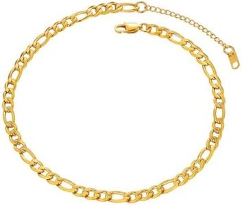 PROSTEEL Figaro Link Chain 18K Gold Plated Necklaces Jewelry Dainty Layered Chains Necklace