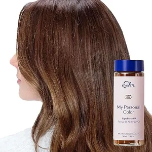 eSalon Permanent Hair Color & Hair Dye - Light Brown - Professional-Grade Ammonia-Free Personal Colorist for Up To 100% Gray Coverage on All Hair Types