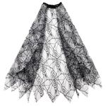 Spider Web Cape for Kids, 35inch Halloween Shawl Halloween Cape Spider Web Costume for kid Woman Halloween Decoration