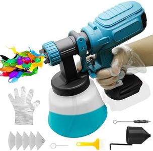 600W Cordless Paint Sprayer for Makita LXT 18V Battery(Without Battery), 1200ML 4-Nozzle HVLP Fence Paint Sprayer, Electric Spray Paint Gun for Painting House, Walls, Decks, Furniture, DIY