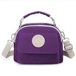 Storite Women's Stylish Small Lightweight Sling Crossbody Shoulder Bag, Portable Handbag Bag With Inner Padded Pocket & Adjustable Strap (Deep Purple,21x10x17cm)