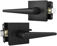 Mega Handles Privacy I Lever Door Lock Handle Set for Hallway, Closet and Bathroom I Keyless Door Lock I Heavy Duty Design I Fits All Standard Door Sizes I Screws Included - Matte Black (1 Pack)