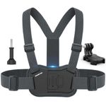 Sametop Chest Mount Harness Chesty Strap Compatible with GoPro Hero 13 12 11 10 9 8 7 6 5 Session DJI Osmo Action Cameras - Balance Stability and Comfort Performance