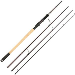 Abu Garcia Tormentor Travel & Overseas Spinning Rod – Slim Blank, Premium Cork Handle All-Round Predator Canna da pesca nera, 2,13 m | 5-18 g