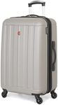 SwissGear 6297 Hardside Expandable Luggage with Spinner Wheels, Silver, Checked-Medium 23-Inch