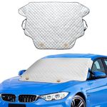 EcoNour Magnetic Windshield Cover for Ice and Snow | Four-Layered PEVA Windshield Frost Cover for Any Weather | Water, Heat & Sag-Proof Car Windshield Snow Cover | Standard (69 x 42 inches)