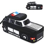 LEDAOU Cute Pencil Case for Kids Girls Boys Pencil Pouch kawaii Pen Pencil Box Bag Holder for School Students (Police Car)