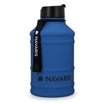 Navaris Stainless Steel Water Bottle - 2.2 Litre Large Metal Sports, Camping, Gym Canteen for Drinking Water, Liquid, Drinks