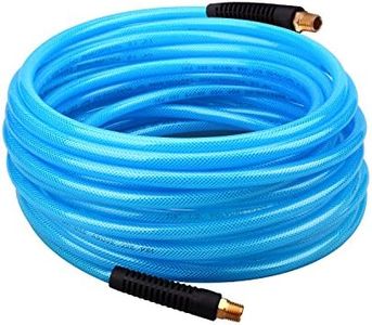 WYNNsky Reinforced Polyurethane (PU) Air Hose, 50 Feet x 1/4 Inch, 300 PSI, PU Air Compressor Hose With 1/4" MNPT Brass Endings