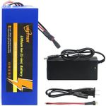 Nojoke 36V 48V Lithium Battery, Ebike Battery, 8Ah 10AH 14AH 20AH Electric Bike Battery with 2A Charger, for 0-1400W Electric Bicycle Scooter Motor (48V 10Ah)