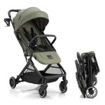 Gromast Compact Fold Baby Stroller, Lightweight Travel Toddler Stroller with One-Click Fold, Extendable UPF50+ Canopy, Cup Holder, UV Protected and Waterproof, One-Hand Folding - Green