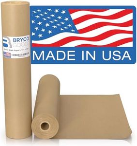 Brown Kraft Paper Roll - 18" x 1,200" (100') Made in The USA - Ideal for Packing, Moving, Gift Wrapping, Postal, Shipping, Parcel, Wall Art, Crafts, Bulletin Boards, Floor Covering, Table Runner