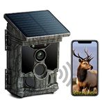 VOOPEAK Wildlife Camera Solar Powered, 46MP 4K UHD 30fps WiFi Bluetooth Trail Camera with Night Vision Motion Activated IP66 Waterproof for Wildlife Monitoring