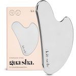 Kitsch Stainless Steel Gua Sha Facial Tool - Face Massage Tools for Blood Circulation | Guasha Tool for Face | Body Gua Sha Tool for Stress & Muscles | Metal Gua Sha Massage Tool for Radiant Skin