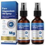 Magnesium Spray 60 ml 2 Pack; Foot Magnesium Spray for Body Magnesium Replacement; Sleep Magnesium Spray; Pure Magnesium Oil Spray, Gluten Free - 2.02 fl oz