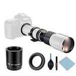 JINTU 500mm/1000mm f/8 Manual Telephoto Lens for Nikon SLR Cameras D90 D5100 D5200 D5300 D5500 D5600 D750 D800 D810 D850 D3500 D3200 D3300 D3100 D7000 D7100 D7200 D7500