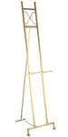 Deco 79 Metal Large Free Standing Adjustable Display Stand Easel with Chain Support, 16" x 19" x 57", Gold