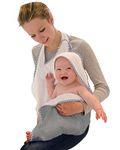 Cuddledry Hands Free Baby Bath Towel | Luxuriously Soft Bamboo & Cotton Hooded Baby Towel | Apron Towel for Safe Babies Bathtime | Perfect Newborn Gift | Grey