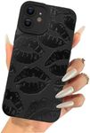 Ownest Compatible with iPhone 11 Case, Cute Sexy Lip Print Pattern for Girls Woman Soft TPU Bumper Silicone Shockproof Phone Case for iPhone 11 -Black