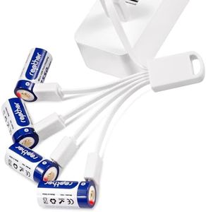 Rapthor USB Baterías Recargables 850mAh Compatible con Arlo Wireless Security Camera 3V Batería de Litio con Cargador (8pcs) (8)