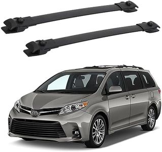 Roof Rack Cross Bars Compatible with 2011-2020 Toyota Sienna, Roof Racks 2Pcs 2024 New Anti-Theft Lock Mechanism Black Matte Aluminum Crossbars