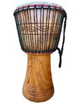 AMI 13-Inch Authentic Ghanaian Djembe Drum With Beautiful Hand Carvings - Comes With Three Free Instruments Worth £35