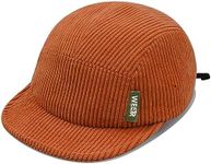 Clakllie Short Bill Trucker Hat Flat Snapback Caps Urban Street Baseball Cap Unstructured Soft Sun Hat,Brick Red