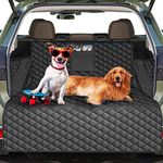 Pets Trunk Liner Mat Cargo Liner SUV Dog Cargo Cover, Waterproof Dog Seat Cover Mat for Back Seat Trucks/SUV with Bumper Flap Protector, Nonslip Dog Seat Cover 185 * 105cm (Black)